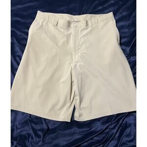 Nike Golf Shorts Mens 38 Beige Dri Fit Performance Stretch Flat Front NWOT